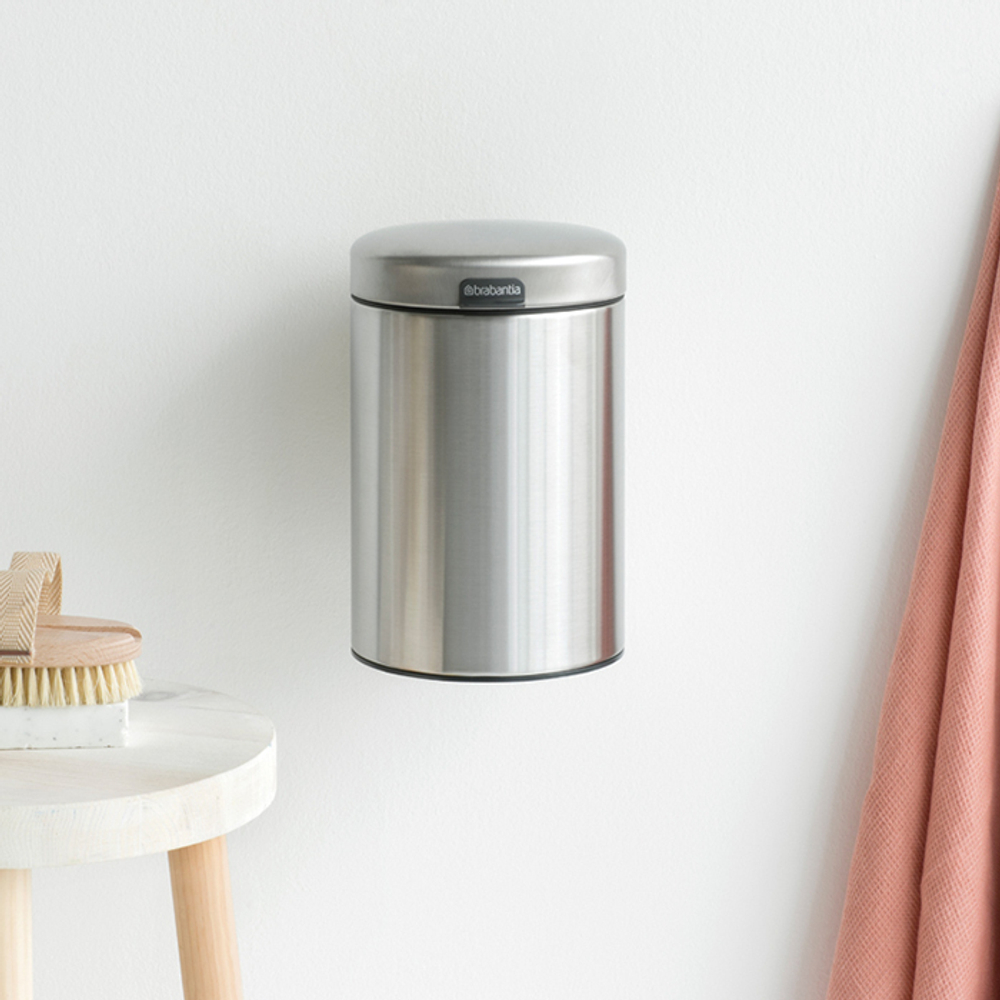 Мусорный бак настенный newIcon 3л Brabantia Стальной матовый