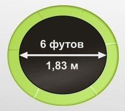 ARLAND Батут 6FT с внутренней страховочной сеткой и лестницей (Light green)