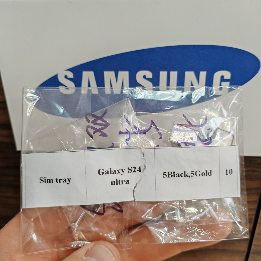 Сим лоток для Samsung S24 Ultra (S928) Держатель Sim. Оригинальное качество (Цвет: Серый Титан)