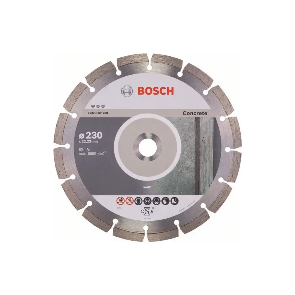 Алмазный отрезной круг по бетону Standard for Concrete 230x22.23x2.3x10 мм BOSCH 2608602200