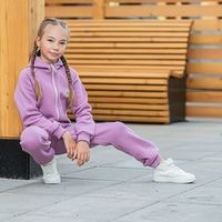Комбинезон с клапаном и капюшоном "Сирень" подростковый утепленный