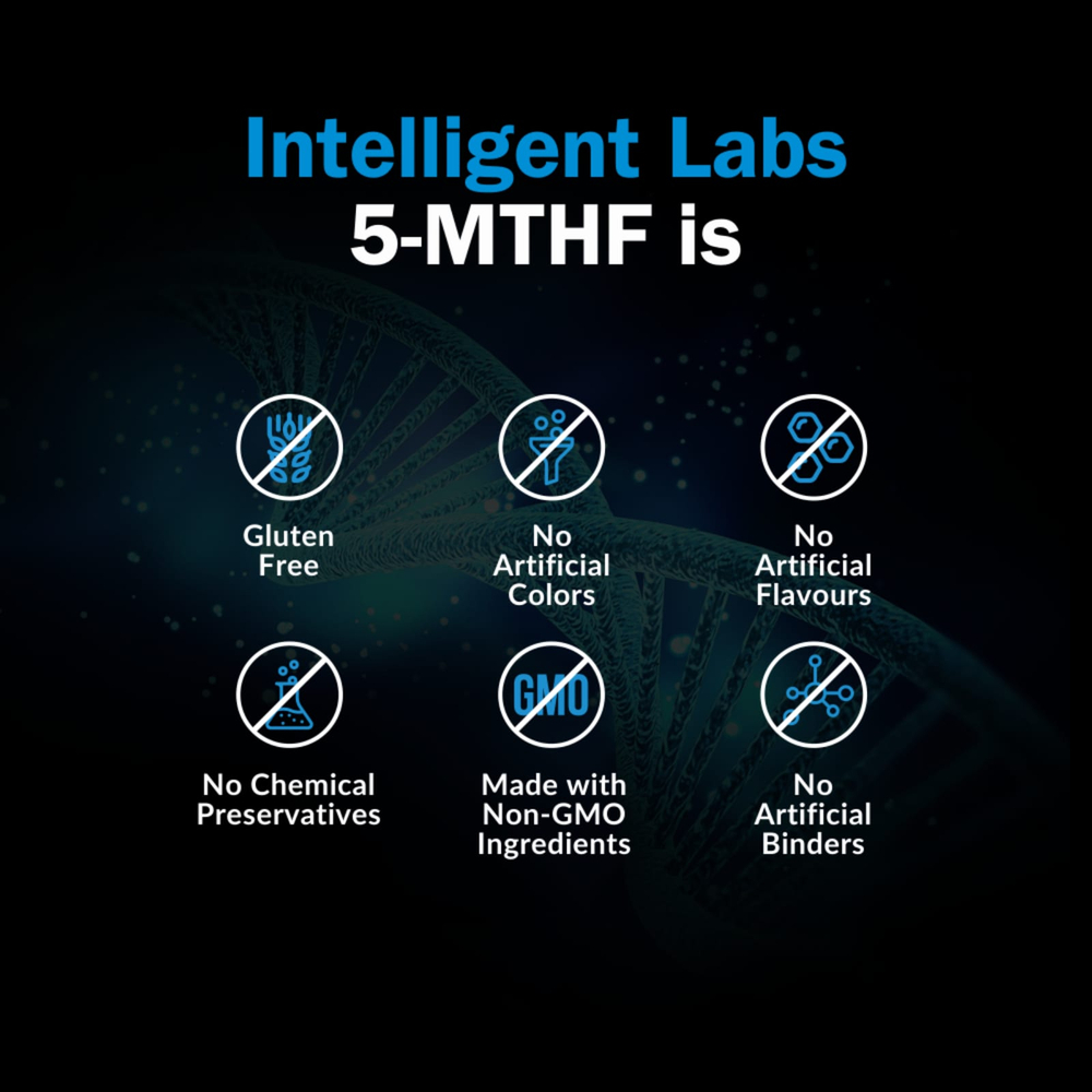 Intelligent Labs, 5-MTHF, 1 мг, 120 растительных капсул