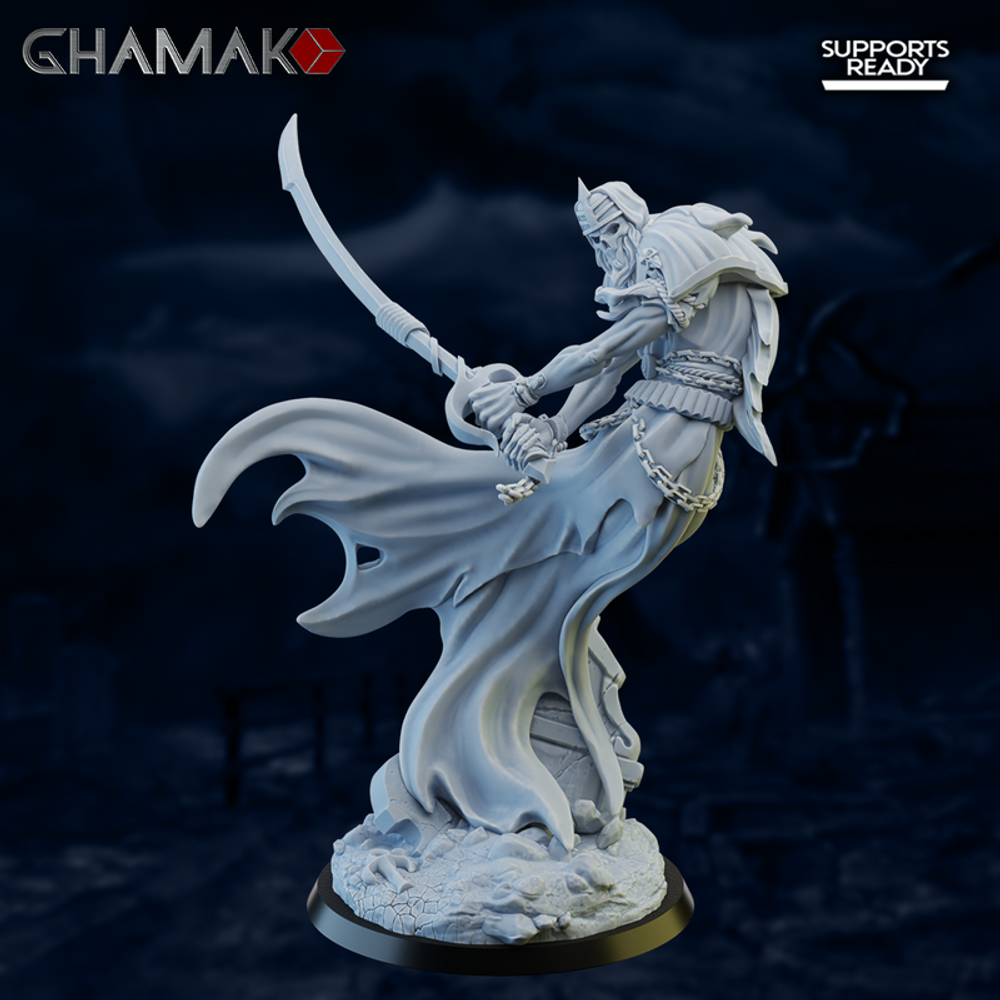 Grand Alliance Death Nighthaunt Bladegheist Revenant Призрачный мечник №7 миниатюра для dnd, днд, pathfinder, фентези, Настольная игра, НРИ, Варгейм, РПГ