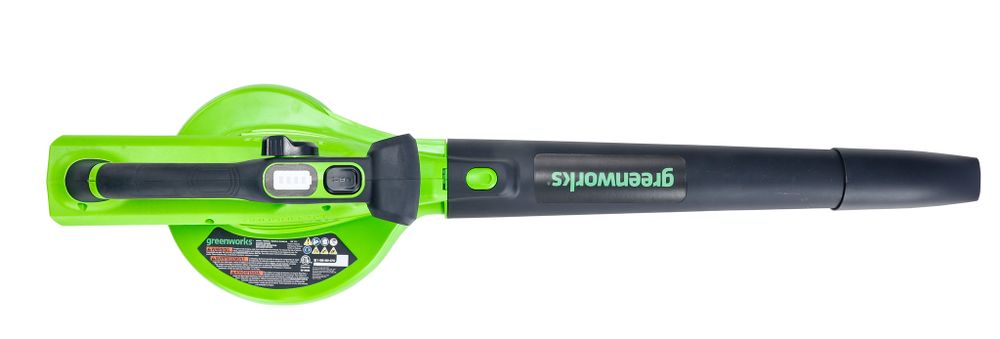 Аккумуляторный воздуходув пылесос Greenworks GD40BVK4, 2406907UB,40v, АКБ 4 А·ч и ЗУ