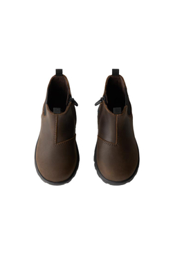 ZARA КОЖАНЫЕ БОТИНКИ ЧЕЛСИ BAREFOOT, КОРИЧНЕВЫЙ