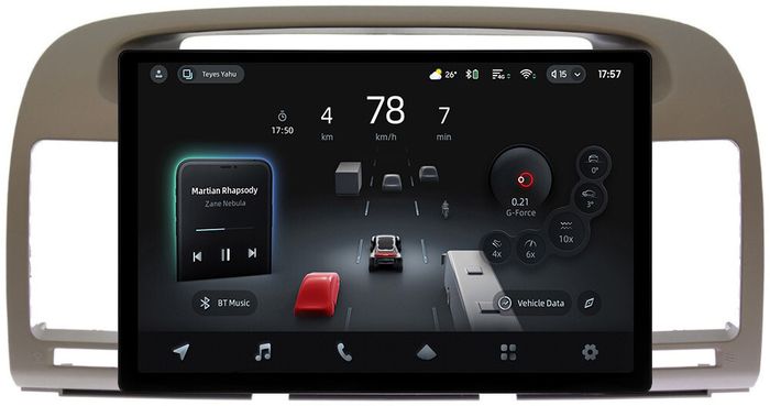 Магнитола для Toyota Camry 30 2001-2006 (рамка оливковая) - Teyes CC4-PRO монитор 13" 2K QLED на Android 13, Быстрейшая, Snapdragon 778G, ИИ, CarPlay, DSP, 4G SIM-слот