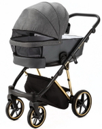 Детская коляска Adamex Belissa Special Edition 3 в 1 B-PS562 (Т.СЕР ЗОЛОТ.РАМ)