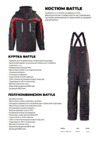 Костюм StrikeMaster Battle, черный, размер XXXL (SBJV-3XL+SBBV-3XL), куртка+полукомбинезон