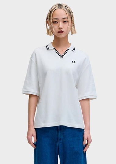 Поло FRED PERRY Open Collar Tipped Polo Shirt