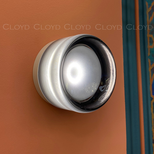 Бра Cloyd NANO W1 / шир. 14 см - белый - дымчатое стекло (арт.20383)