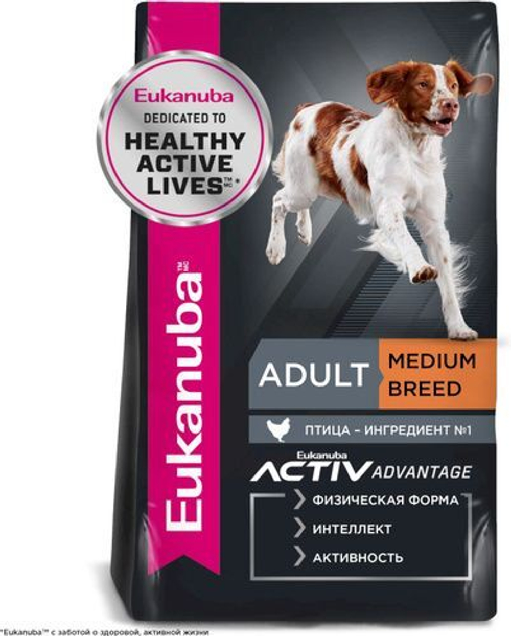 Сухой корм Eukanuba Adult Medium Breed 1+ years для взрослых собак средних пород от года и старше с курицей 15 кг
