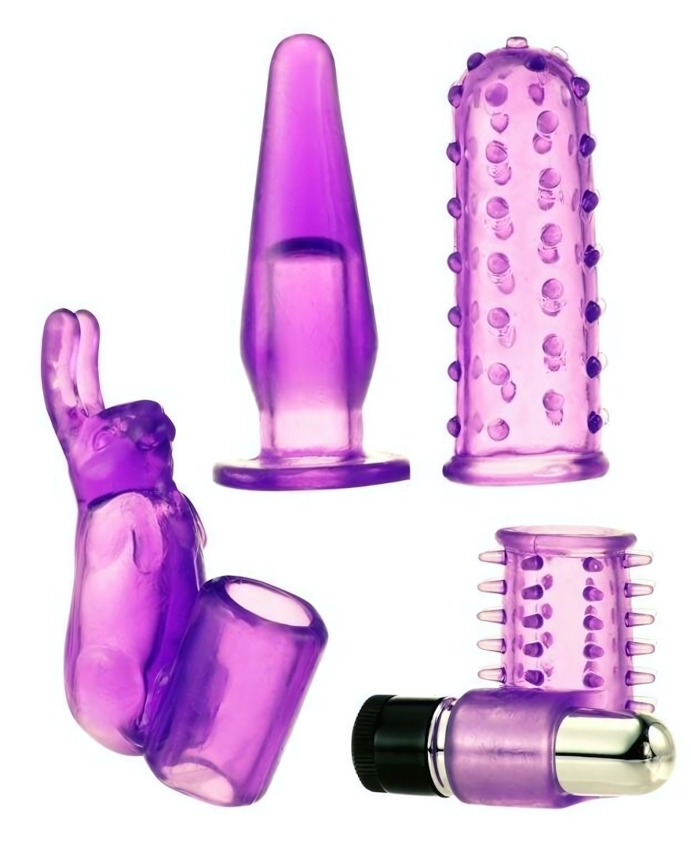 Фиолетовый вибронабор Foreplay Couples Kit (Цвет: фиолетовый)
