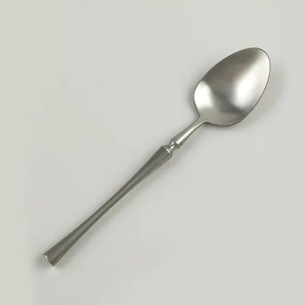 Ложка чайная 15 см матовая цвет серебро PVD 1920-Silvery P.L. [12]