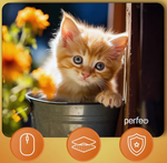 Perfeo Коврик для компьютерной мыши "Cat", Рис.38 (240*200*2 мм), ткань+резиновое основание