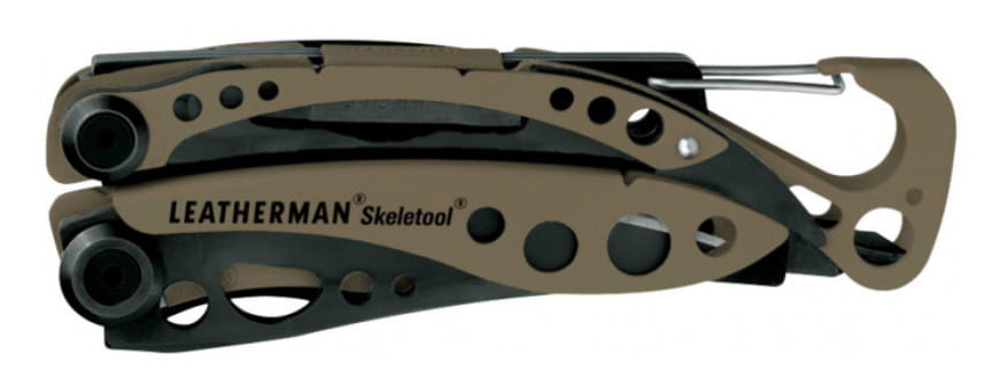 Мультитул Leatherman Skeletool Coyote  (832207) 100мм, 7функций, коричневый/черный