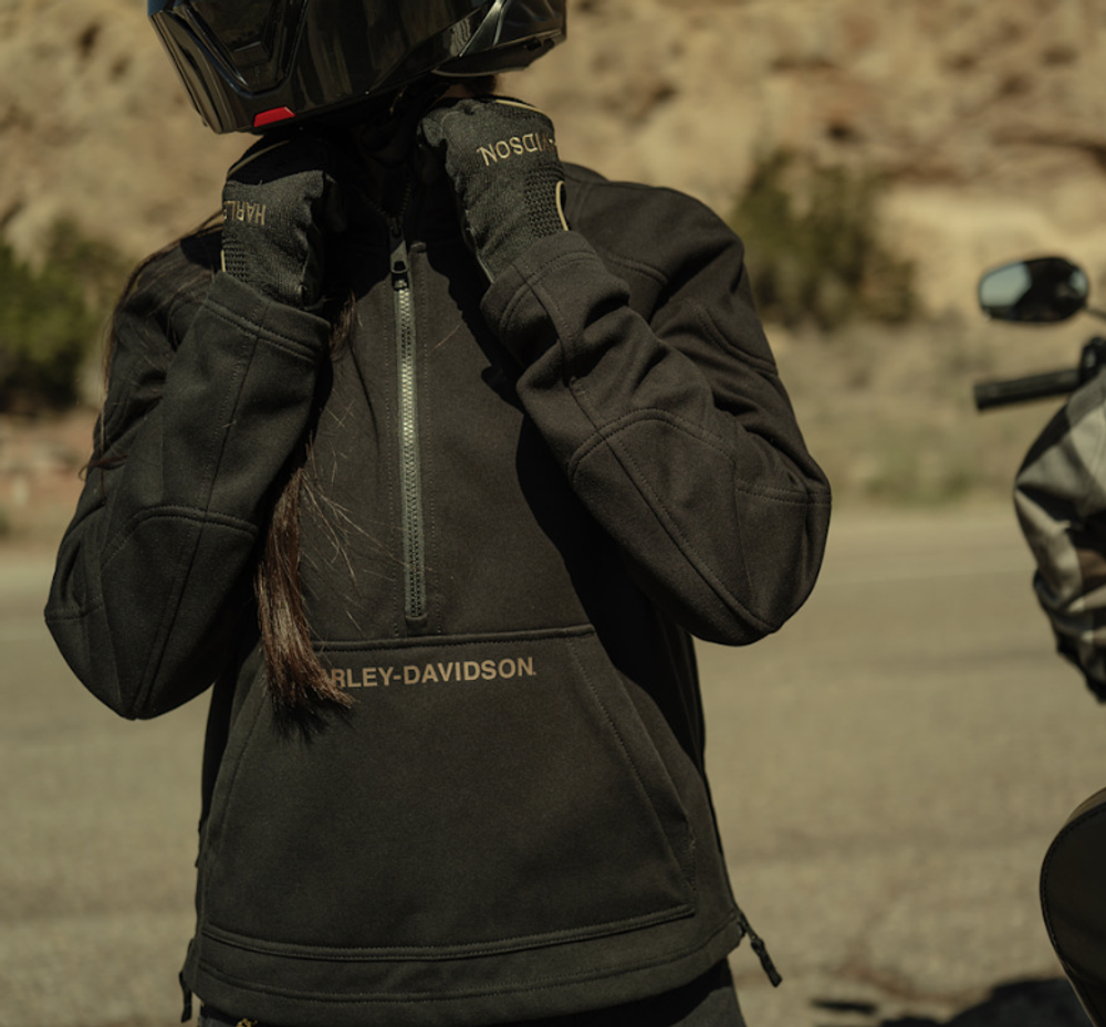 97194-25VW Женская ездовая куртка Harley-Davidson® Deflector Half Zip Riding Fleece