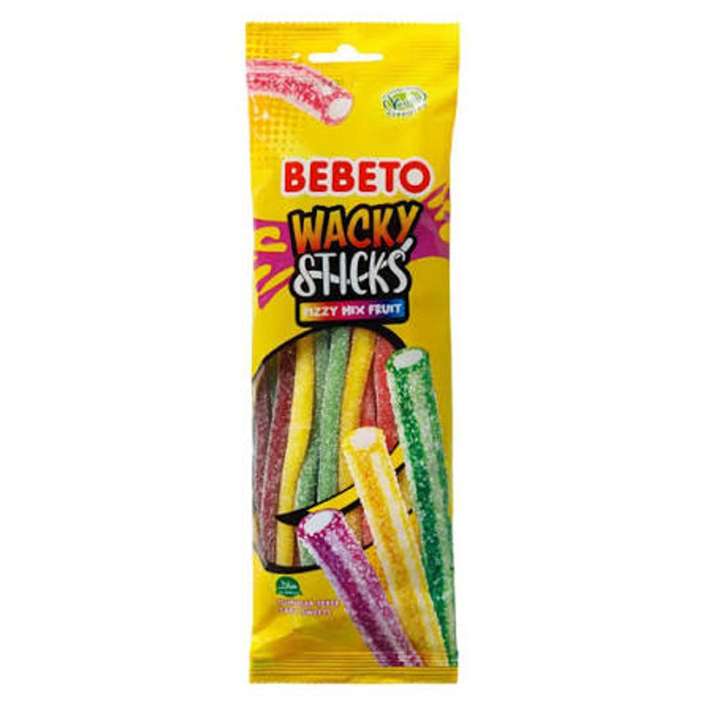 Мармелад BEBETO WACKY STICKS  FIZZY MIX  FRUIT 180г