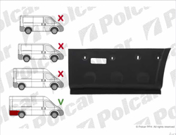 Полуарка зад правая Peugeot Boxer 3 2006 - н.в (Polcar)