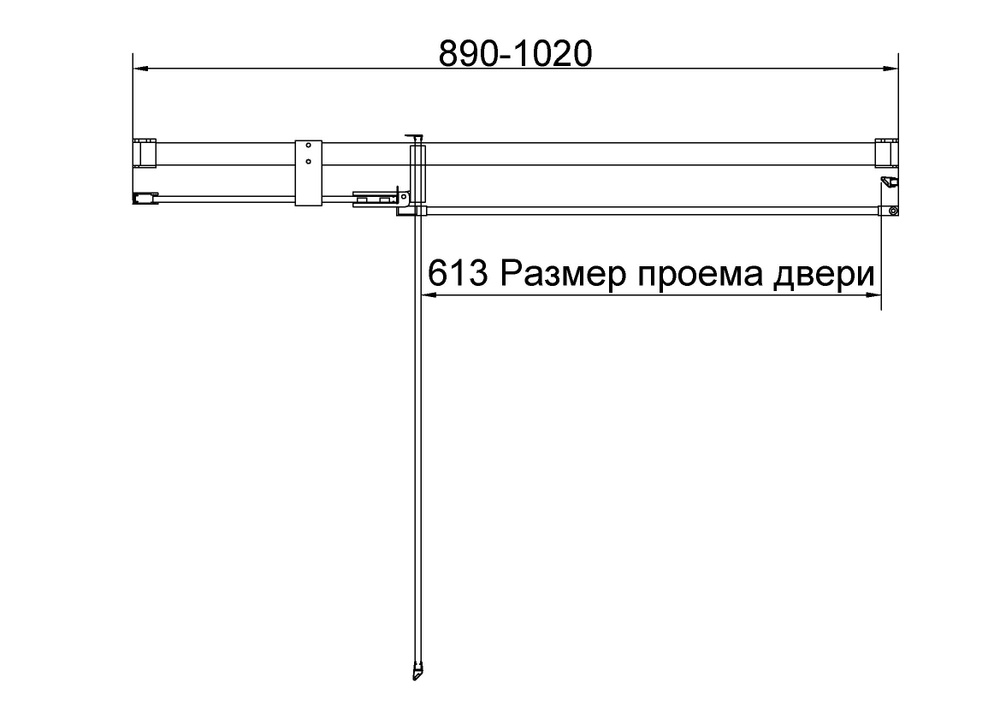 Душевая дверь Vincea Экстенза (Extenza) VDP-4EX9010CLBN, 900/1000, брашированный никель, стекло прозрачное