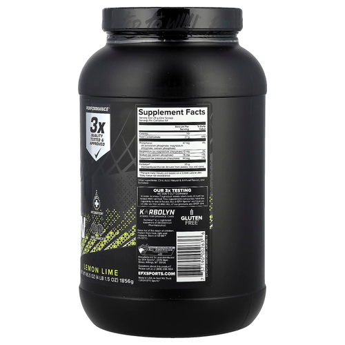 EFX Sports, Karbolyn® Hydrate, лимон и лайм, 1856 г (4 фунта 1,5 унции)