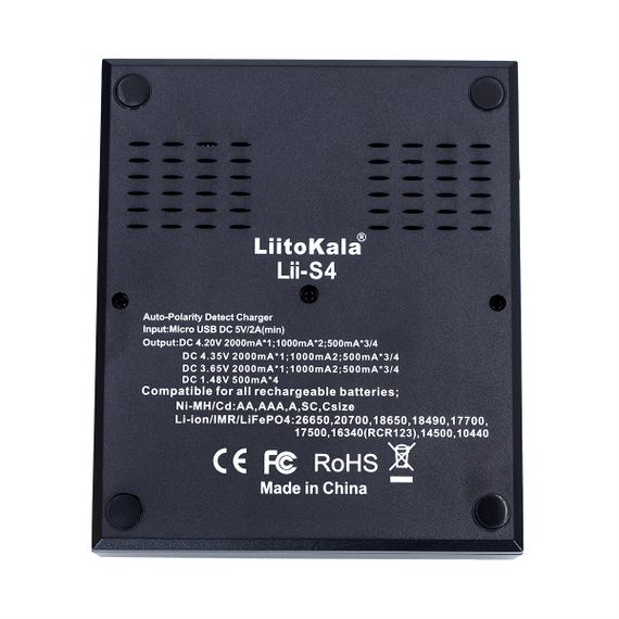 Зарядное устройство LiitoKala Lii-S4 универсальное