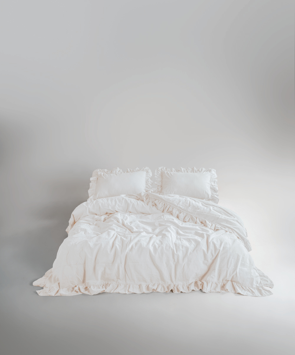 Lımasso КПБ 4 пр. Stonewashed Exclusıve Snow White пододеяльник 200*220, простынь 240*260, наволочки 50*70 2шт