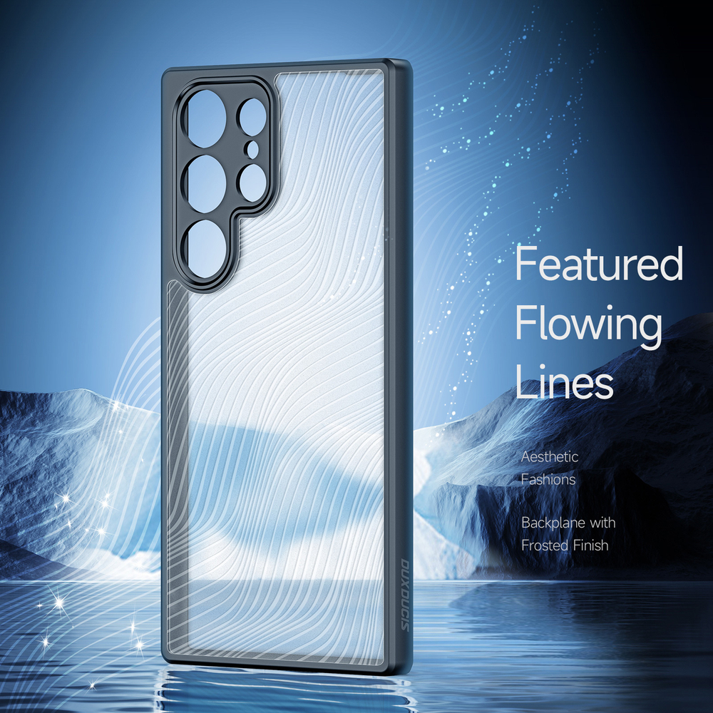 Тонкий чехол с мягкими черными рамками от Dux Ducis для Samsung Galaxy S23 Ultra, серия Aimo Series Case