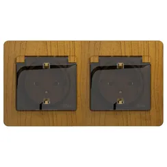 Розетка с крышкой Systeme Electric Glossa Дуб GSL000547