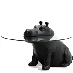 Журнальный столик Hippo, Ø100 см, стекло