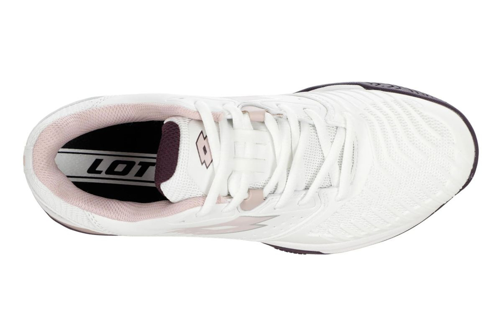 Женские Кроссовки теннисные Lotto Raptor Hyperpulse 300 Clay - all white/hushed violet
