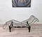 Кресло-шезлонг Chaise Lounge, черная натуральная кожа