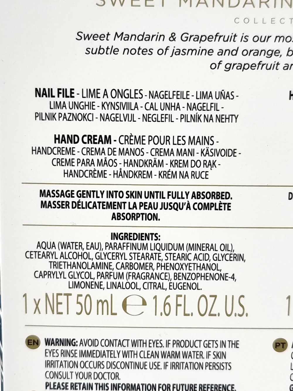 Набор для рук Baylis & Harding с ароматом цитрусовых, соль, крем, пилочка, 70г/50мл/1шт