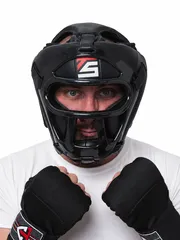 Шлем боксерский TS Sport с решеткой