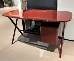 Стол письменный с ящиками 5132, 137х65 см, красный лак