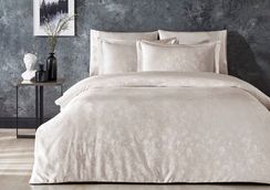 Постельное белье CLARINDA бежевый жаккард deluxe TIVOLYO HOME Турция