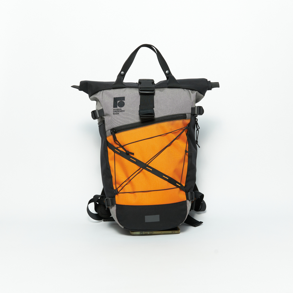 Рюкзак Rolltop Grubo 500 M желтый рассвет/черный/серый стальной