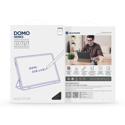 Чехол книжка черного цвета для планшета Samsung Galaxy Tab S11, серия Domo Series (с держателем для S Pen и функцией автоматического перехода в спящий режим) от Dux Ducis