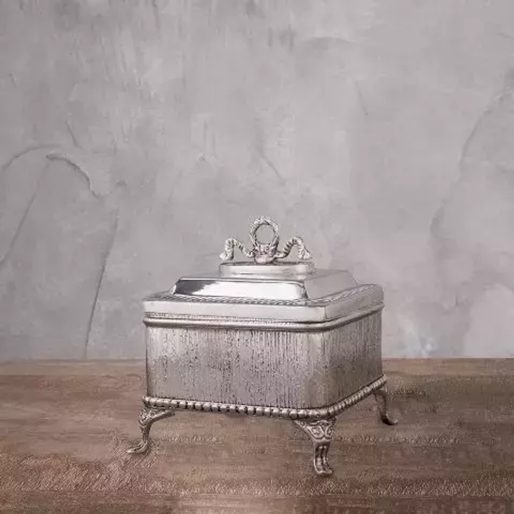 Шкатулка 10х10см Roomers Tableware серебряная