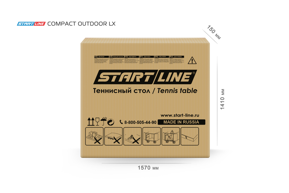 Стол теннисный Compact-2 LX Всепогодный 6 black