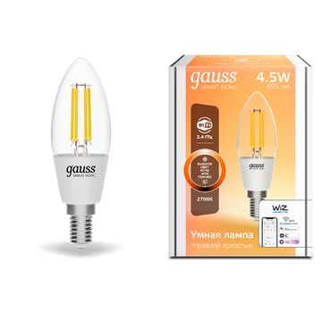 Лампа Smart Home DIM C35 E14 4,5W 2700К 1230112 Gauss