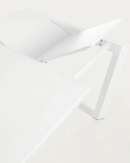 ATTA Стол 160 (220) x90 белое стекло