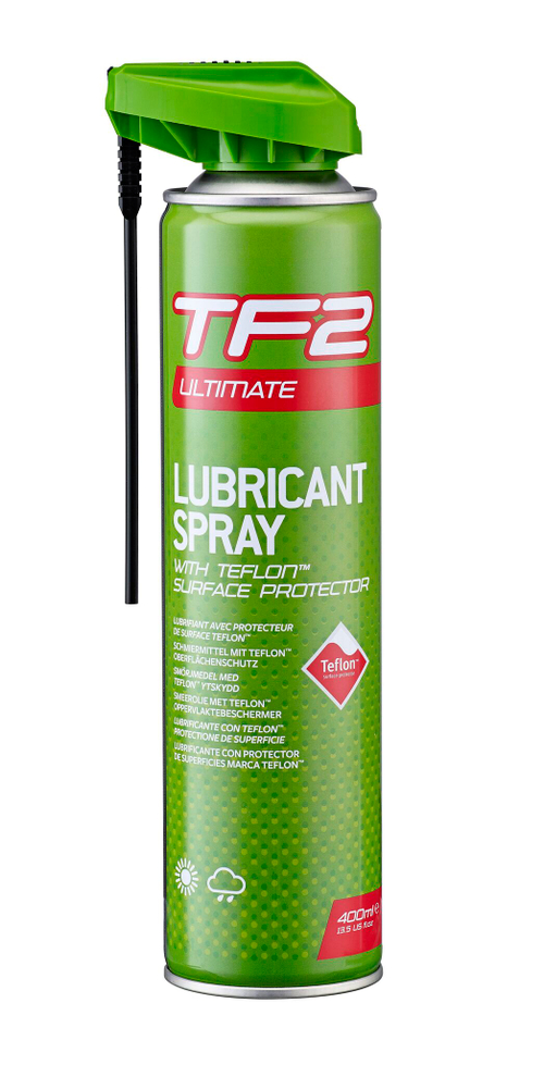 Смазка с ТЕФЛОНОМ. TF-2 ULTIMATE SMART SPRAY д/цепи/тросов/перекл/сис-м спрей НОВЫЙ РАСП-ЛЬ 400мл (12) WELDTITE (Англия)