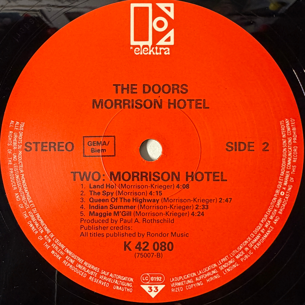 The Doors - Morrison Hotel (Германия)