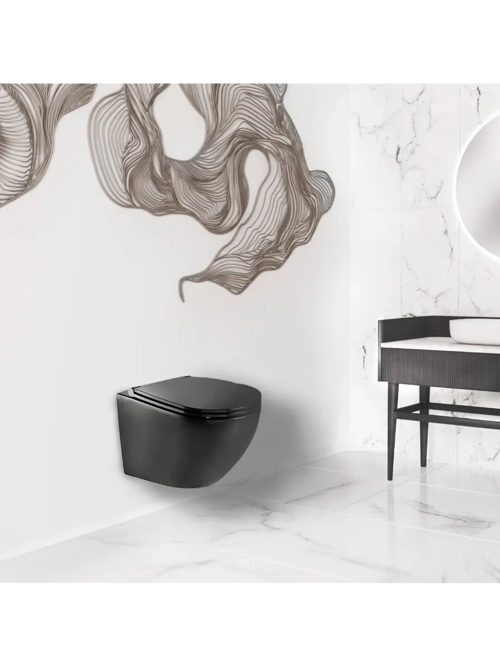 Унитаз подвесной BLACK ANDI
