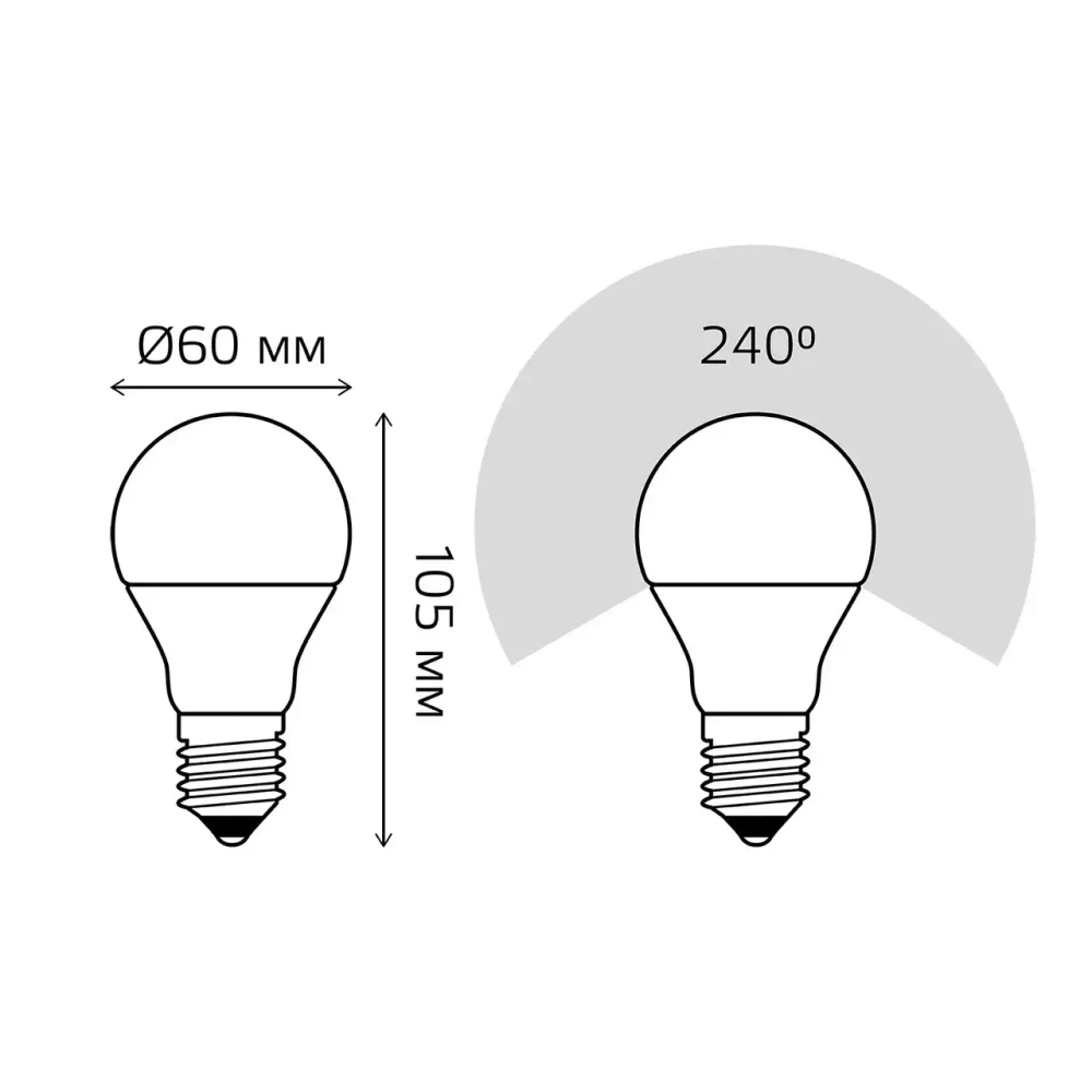 Лампа Gauss LED Elementary A60 12W E27 1130 lm 3000K 23212