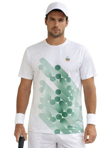Мужская теннисная футболка Monte-Carlo Rolex Masters Patch & Print - white