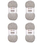 Пряжа Astra Premium (Астра Премиум) Джинс (Jeans) / уп.4 мот. по 50 г, 135 м, 910 серый