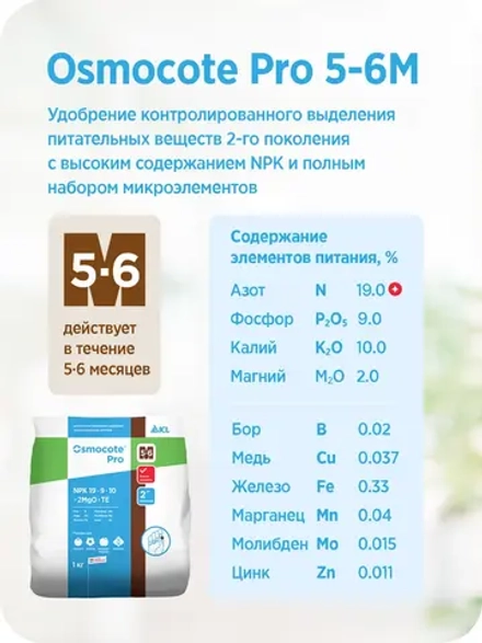 Универсальное удобрение Осмокот Про 5-6мес