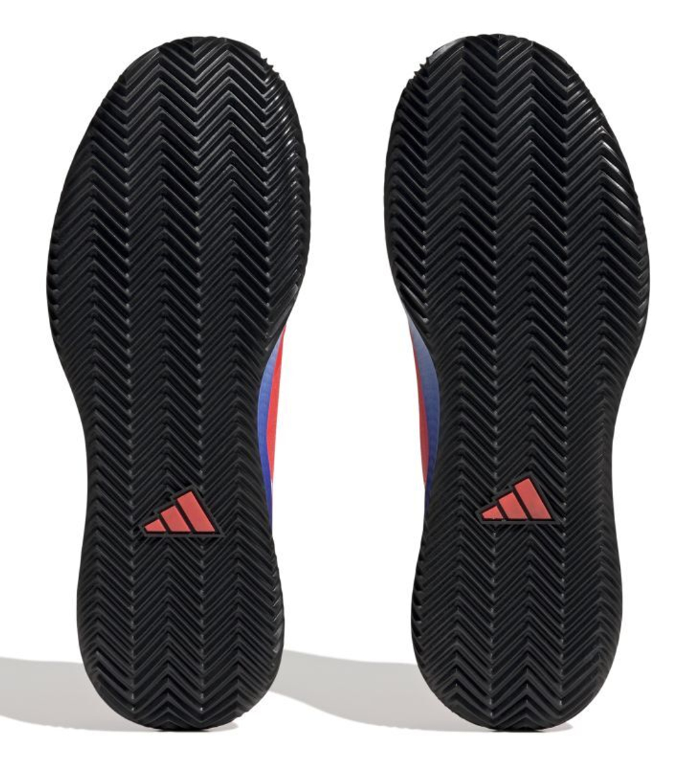 Мужские кроссовки теннисные Adidas Defiant Speed Clay - solar red/footwear white/lucid blue