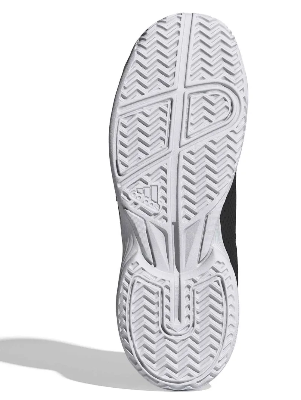 Детские теннисные кроссовки Adidas Courtflash K - cloud white/silver metallic/core black